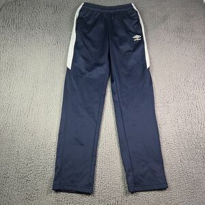 Umbro Track Pants Mens Small Blue Soccer Straight Leg Drawstring